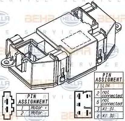 BEHR HELLA SERVICE 5HL351321521 Регулятор, вентилятор салону