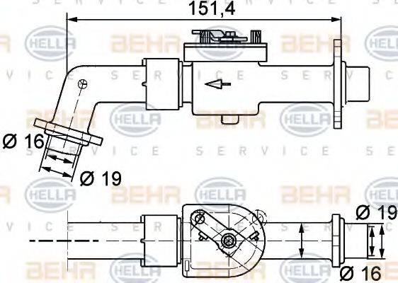 BEHR HELLA SERVICE 9XL351328111 Регулюючий клапан охолоджувальної рідини