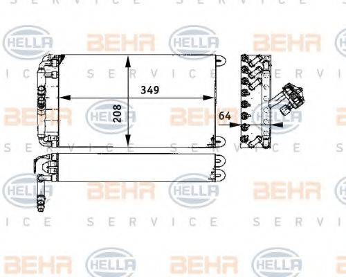 BEHR HELLA SERVICE 8FV351330071 Випарник, кондиціонер