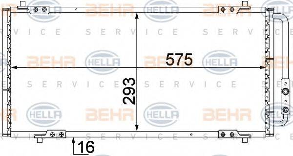 BEHR HELLA SERVICE 8FC351330461 Конденсатор, кондиціонер