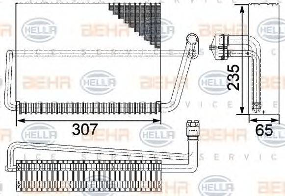 BEHR HELLA SERVICE 8FV351330491 Випарник, кондиціонер