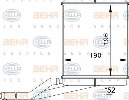 BEHR HELLA SERVICE 8FH351333011 Теплообмінник, опалення салону