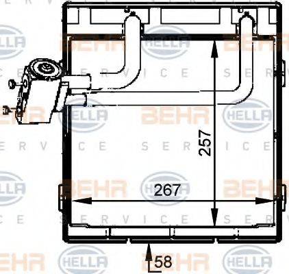 BEHR HELLA SERVICE 8FV351336091 Випарник, кондиціонер