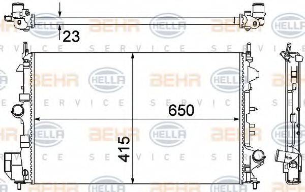 BEHR HELLA SERVICE 8MK376700261 Радіатор, охолодження двигуна