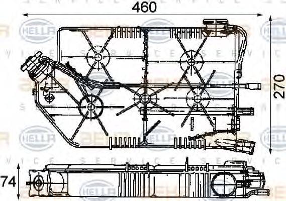 BEHR HELLA SERVICE 8MA376705041 Компенсаційний бак, охолоджуюча рідина