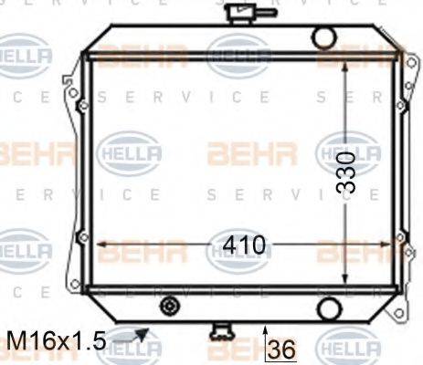 BEHR HELLA SERVICE 8MK376705521 Радіатор, охолодження двигуна