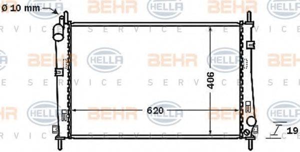 BEHR HELLA SERVICE 8MK376705551 Радіатор, охолодження двигуна