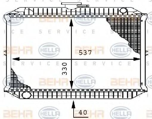 BEHR HELLA SERVICE 8MK376706251 Радіатор, охолодження двигуна