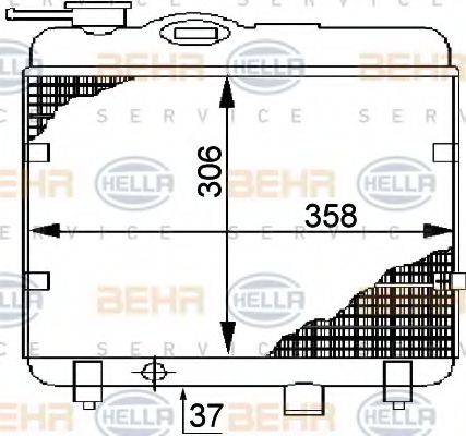 BEHR HELLA SERVICE 8MK376706301 Радіатор, охолодження двигуна