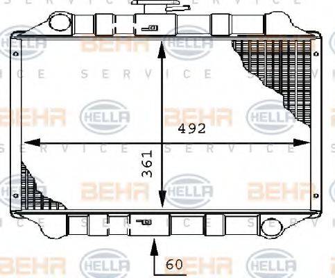 BEHR HELLA SERVICE 8MK376706351 Радіатор, охолодження двигуна