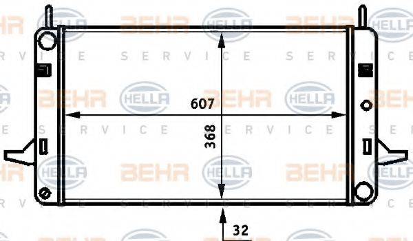 BEHR HELLA SERVICE 8MK376706671 Радіатор, охолодження двигуна