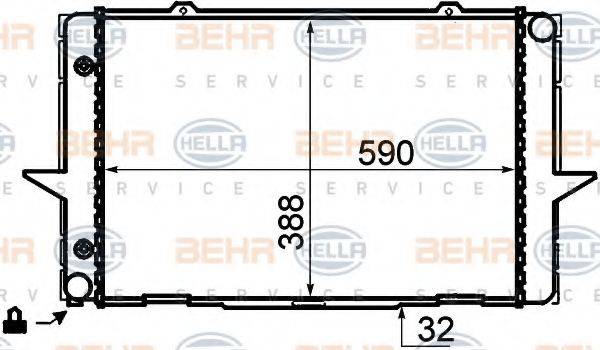 BEHR HELLA SERVICE 8MK376706741 Радіатор, охолодження двигуна