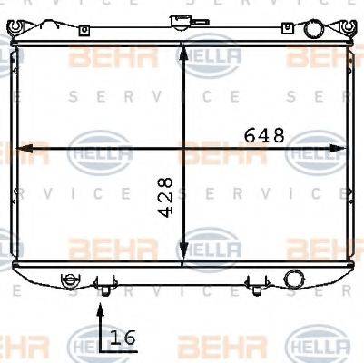 BEHR HELLA SERVICE 8MK376707561 Радіатор, охолодження двигуна