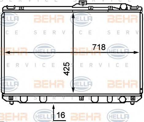 BEHR HELLA SERVICE 8MK376707731 Радіатор, охолодження двигуна