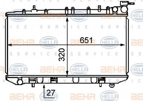 BEHR HELLA SERVICE 8MK376707741 Радіатор, охолодження двигуна