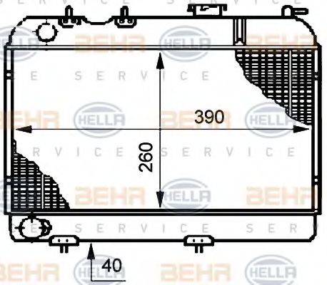 BEHR HELLA SERVICE 8MK376708691 Радіатор, охолодження двигуна