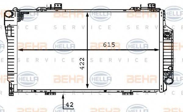 BEHR HELLA SERVICE 8MK376710361 Радіатор, охолодження двигуна