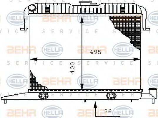 BEHR HELLA SERVICE 8MK376711041 Радіатор, охолодження двигуна