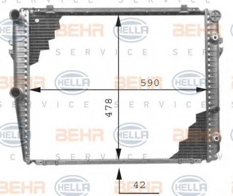 BEHR HELLA SERVICE 8MK376711381 Радіатор, охолодження двигуна