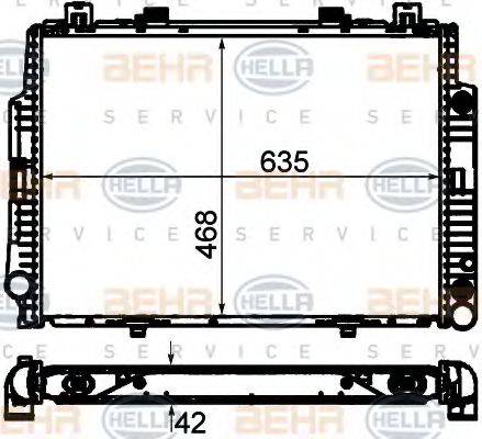 BEHR HELLA SERVICE 8MK376711511 Радіатор, охолодження двигуна