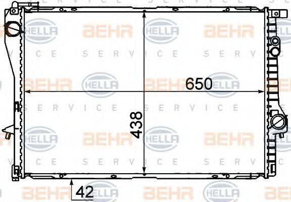 BEHR HELLA SERVICE 8MK376712231 Радіатор, охолодження двигуна