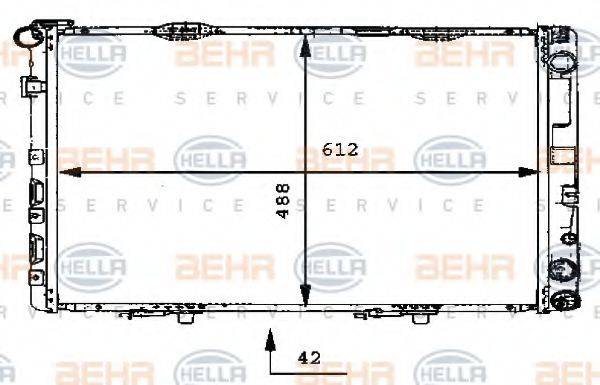 BEHR HELLA SERVICE 8MK376712271 Радіатор, охолодження двигуна