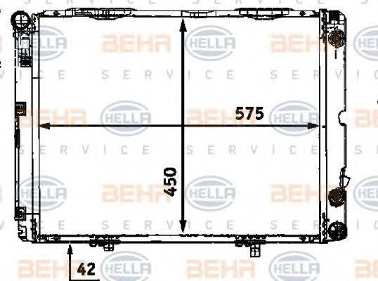 BEHR HELLA SERVICE 8MK376712301 Радіатор, охолодження двигуна