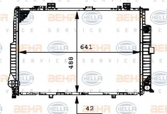 BEHR HELLA SERVICE 8MK376712401 Радіатор, охолодження двигуна