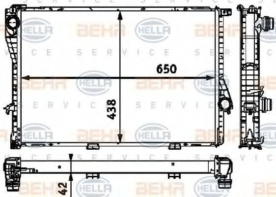 BEHR HELLA SERVICE 8MK376712501 Радіатор, охолодження двигуна