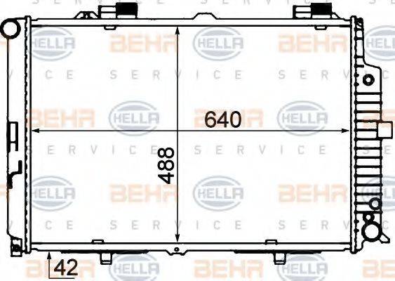 BEHR HELLA SERVICE 8MK376712781 Радіатор, охолодження двигуна