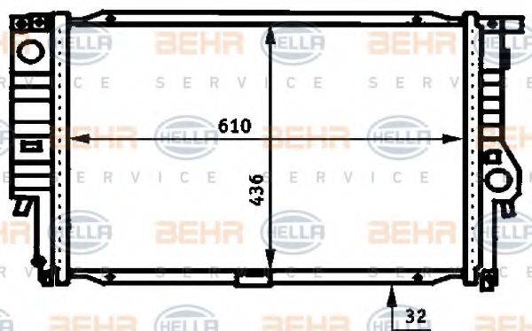 BEHR HELLA SERVICE 8MK376713201 Радіатор, охолодження двигуна