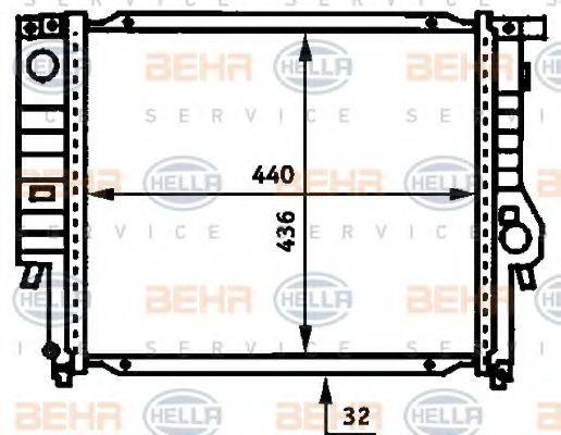 BEHR HELLA SERVICE 8MK376713271 Радіатор, охолодження двигуна