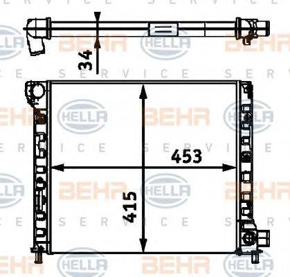 BEHR HELLA SERVICE 8MK376713701 Радіатор, охолодження двигуна