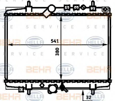 BEHR HELLA SERVICE 8MK376714431 Радіатор, охолодження двигуна