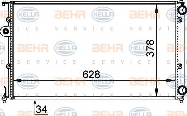 BEHR HELLA SERVICE 8MK376714451 Радіатор, охолодження двигуна