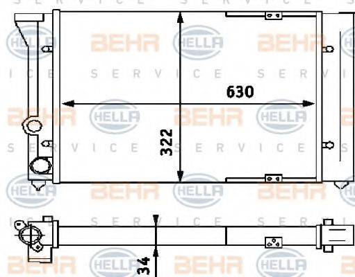 BEHR HELLA SERVICE 8MK376715301 Радіатор, охолодження двигуна