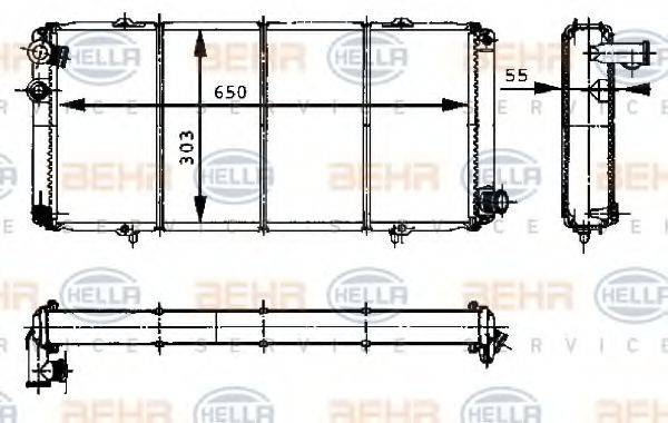 BEHR HELLA SERVICE 8MK376715421 Радіатор, охолодження двигуна