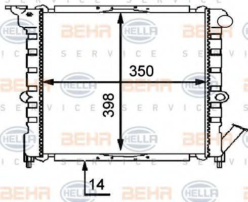 BEHR HELLA SERVICE 8MK376716061 Радіатор, охолодження двигуна