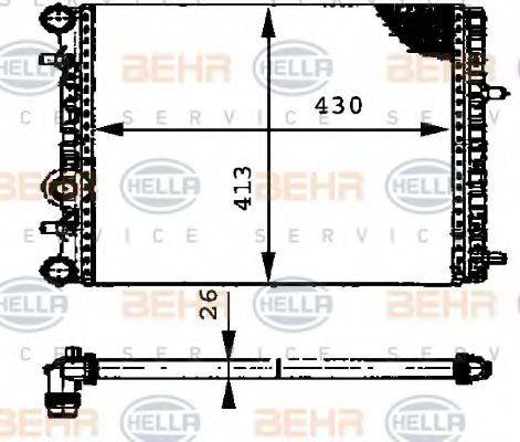 BEHR HELLA SERVICE 8MK376716231 Радіатор, охолодження двигуна