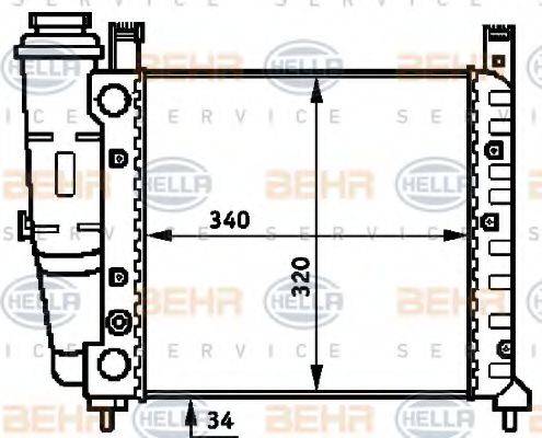 BEHR HELLA SERVICE 8MK376716711 Радіатор, охолодження двигуна