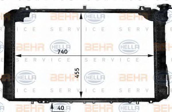 BEHR HELLA SERVICE 8MK376717141 Радіатор, охолодження двигуна