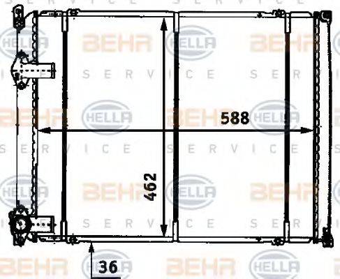 BEHR HELLA SERVICE 8MK376718281 Радіатор, охолодження двигуна