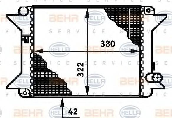 BEHR HELLA SERVICE 8MK376719361 Радіатор, охолодження двигуна