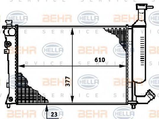 BEHR HELLA SERVICE 8MK376719511 Радіатор, охолодження двигуна