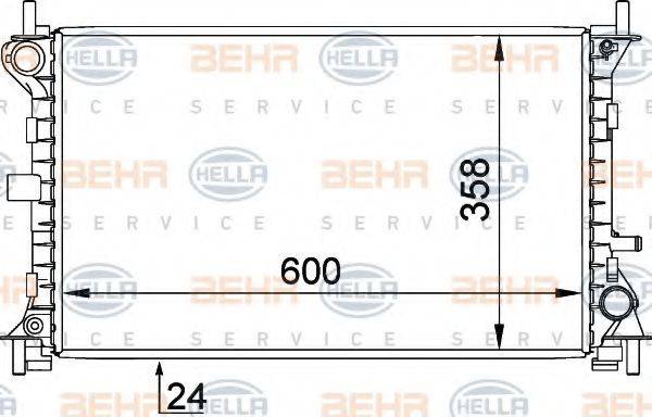 BEHR HELLA SERVICE 8MK376720301 Радіатор, охолодження двигуна