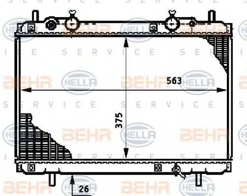 BEHR HELLA SERVICE 8MK376720761 Радіатор, охолодження двигуна