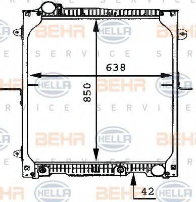 BEHR HELLA SERVICE 8MK376721171 Радіатор, охолодження двигуна