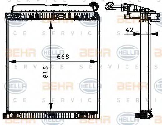 BEHR HELLA SERVICE 8MK376721261 Радіатор, охолодження двигуна