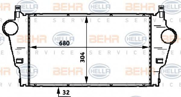 BEHR HELLA SERVICE 8ML376723291 Інтеркулер