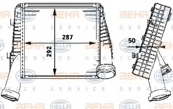 BEHR HELLA SERVICE 8ML376723481 Інтеркулер